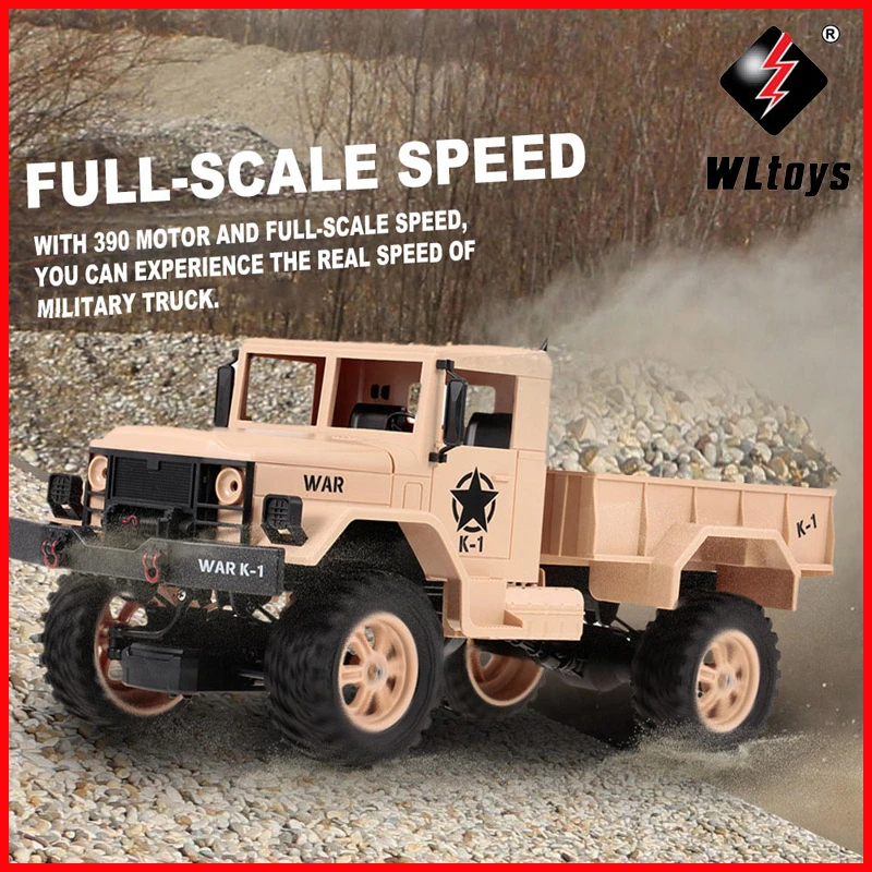 

WLtoys 124302 1:12 RC Car 2.4GHz 4WD Full-Scale Speed 1200G Load Military Off-road RC Car for Beginners Toys for Children