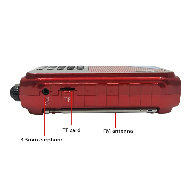 Цифровой fm радиоприемник с широким диапазоном частот 70 ~ 108 МГц часы TF USB