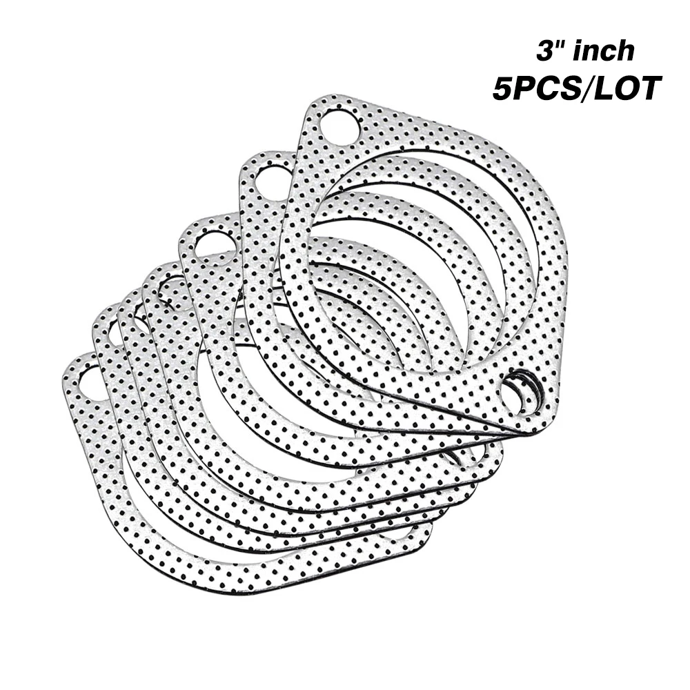 Exhaust Gasket Flange 5pcs/Lot 2.25/2.5/2.75/3 inch Car Engine Exhaust Gasket/ Universal Flange Pipe Gasket