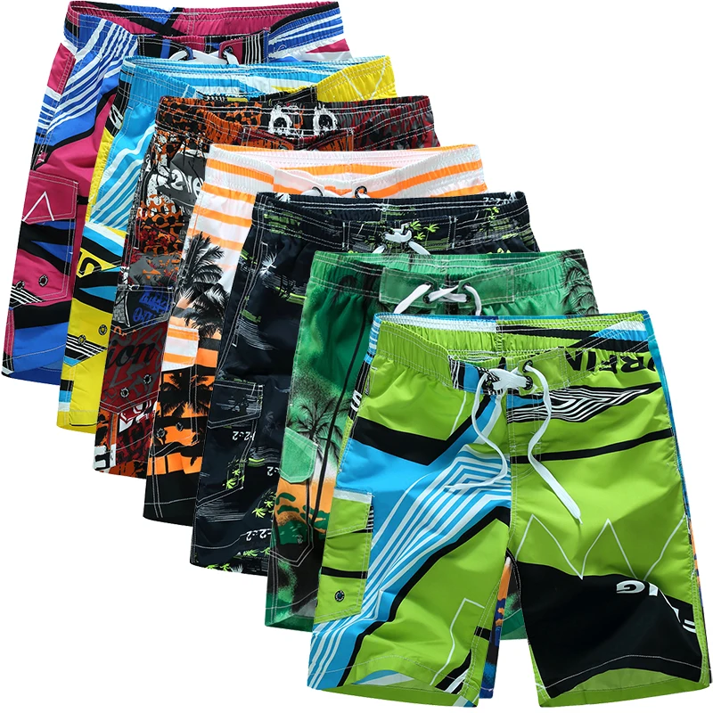 Colorful Deer Summer Shorts Mens Casual Surf Classic Design Lightweight Shorts Breathable Beach Pants with Mesh Lining