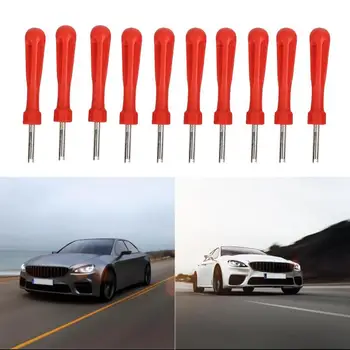 

10pcs Car Tire Valve Core Removal Tools Metal and Plastics Durable Convenient Spanners Valve Stems Caps Repair Tools