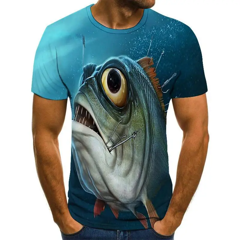 2023 Summer Newest Outdoor Fishing Shirt 3d Printed Fishing T-shirt For Men  Short Sleeve Casual Shirt Top Tee Pыболовный Tройник