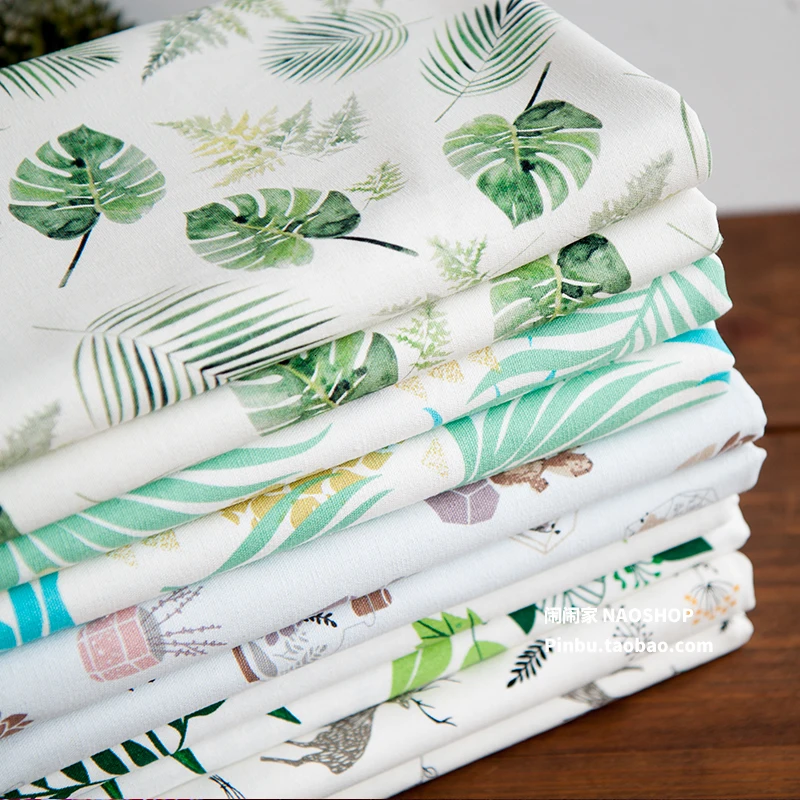 Home cotton linen home curtain cushion tablecloth handmade diy cloth bag fabric tropical Hawaiian style [150] | Дом и сад