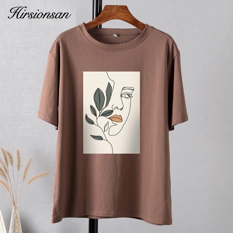 Graphic T-Shirt Tees O-Neck-Tops Oversized Aesthetic Printed Gothic Cotton Summer Hirsionsan