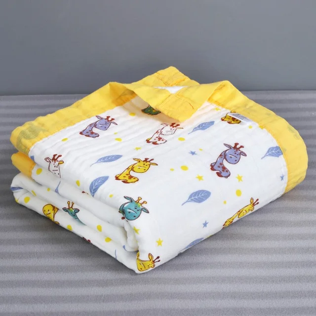 Cobertor Bebê Gunnaicat Algodão Musselina - 101x101cm Dupla Face Coelho Floresta