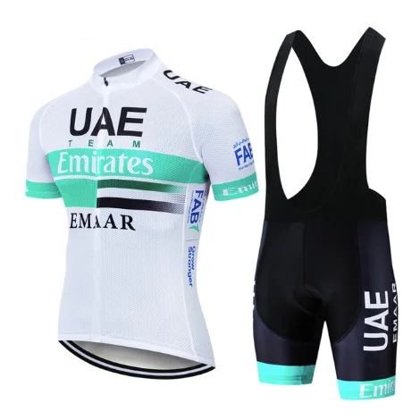 Cycling suit ОАЭ Велоспорт Джерси 9d набор велошорт Ropa Ciclismo мужские летние быстросохнущие Pro костюм для велосипеда Hombre Roupa брюки одежда - Цвет: Cycling suit