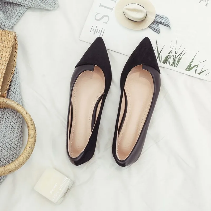 

Spring new peas shoes female summer net red wild fairy gentle fashion casual shallow mouth pointed women flat footwear J14-57