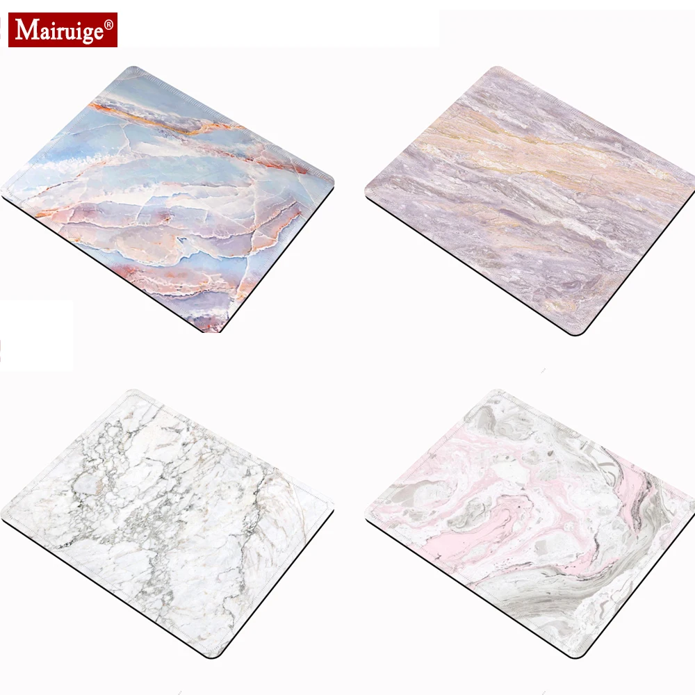 

Pink Mouse Pad White Marble Pop Simplicity Texture Mouse Mat Diy Custom Computer Pc Small Mousepad 22x18cm