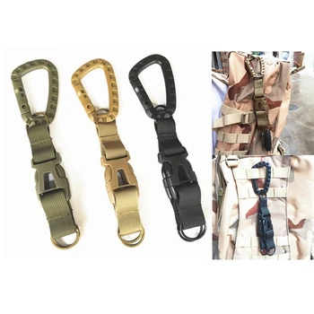 

Outdoor Tactical Backpack Hook Keychain Carabiner Rock Climbing Hunting Belt Hook Multi-function Survival Tool Accessories