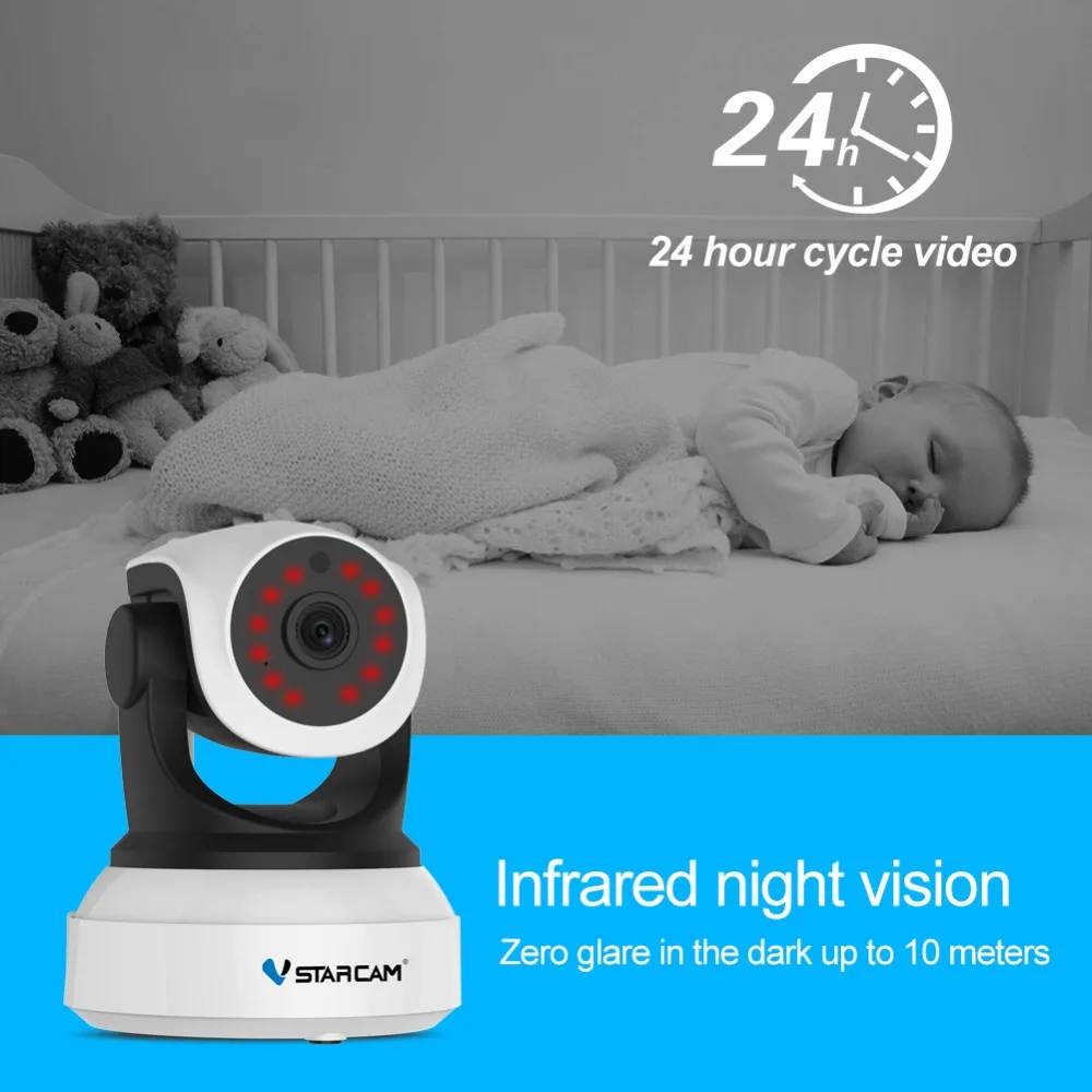 Vstarcam 3MP HD Wireless WiFi IP Camera Surveillance CCTV Camera 1080P Home Security IR Night Vision PTZ Baby Monitor Camera 4