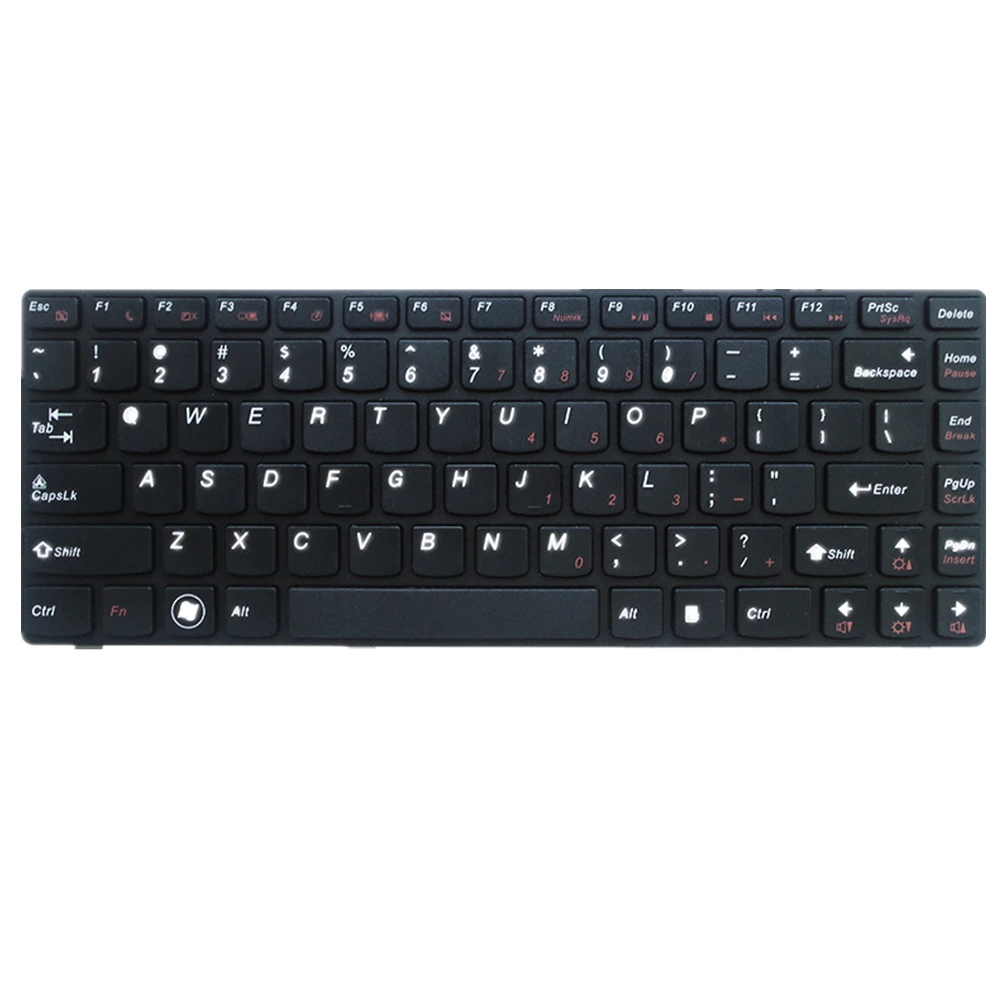 

New Replacement Laptop Keyboard For LENOVO B480 B485 Colour Black With Black Frame US United States Edition