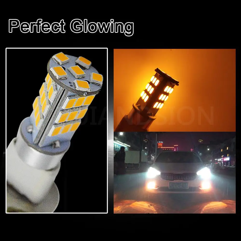 2pcs H1 H3 Truck Car Auto Fog Road Bulb Driving Light 2835 33SMD Amber LED 12V 24V White Red Blue Green Universal Ruiandsion