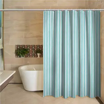 

Stripes Precision Custom Shower Curtain Vertical Line Pattern in Pastel Colors Abstract Geometric Composition Modern Bathroom