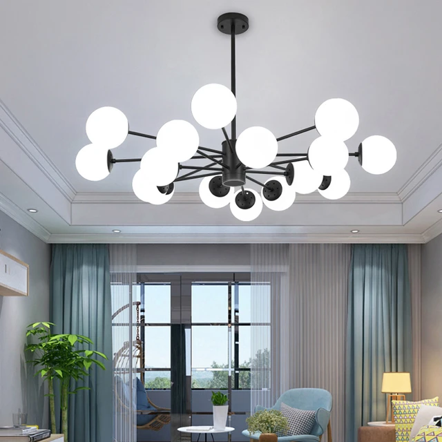 LED Plafonnier Salon Plafond Lampe Luminaire Chambre À Coucher Éclairage  D'écran En Acrylique Rond Intérieur Suspension Lampe Salle À Manger Cuisine