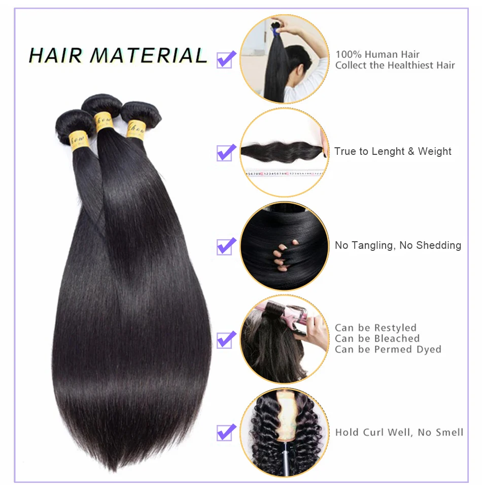 Brazilian Water Wave 4x4 Lace Closure Wigs Human Hair Pre Plucked 28 ...