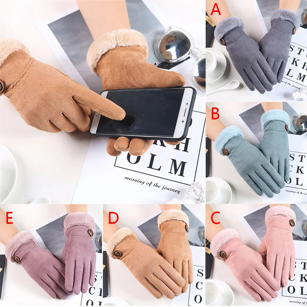 Women Winter Thermal Gloves Unisex Vintage Solid Fur Twist Gloves Wool Women Winter Keep Warm Hand Gloves Gifts Mittens guantes