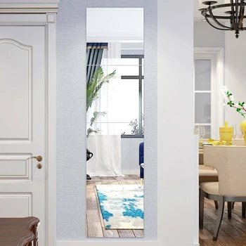 

4PCS Mirror Wall Stickers Tiles Glass Adhesive Wall Stickers Bathroom Kitchen Bedroom Decoration 30cm