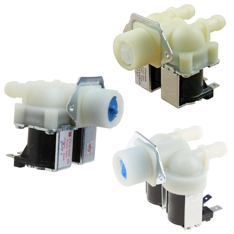 Universal Washing Machine Water Double Inlet Valve Home Electrical Appliance Durable Replacement Parts water inlet solenoid valve