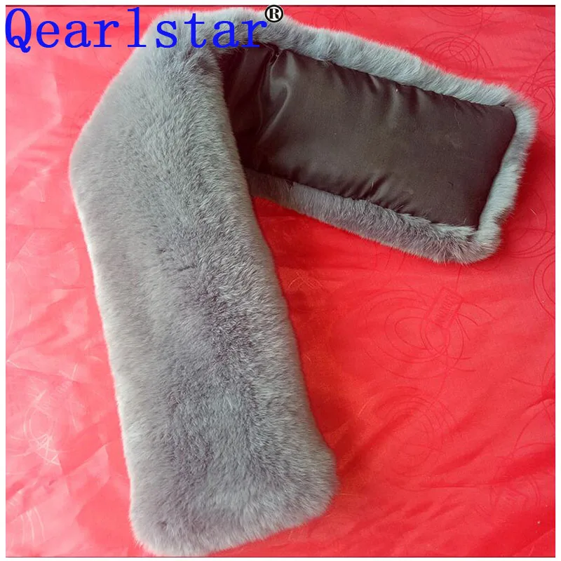 

2019 Winter Scarf Women Necklace Rex Rabbit Fur Scarves Luxury jacket Collar Shawl 50cm Genuine Fur warps Neck Cap Fashion TK07