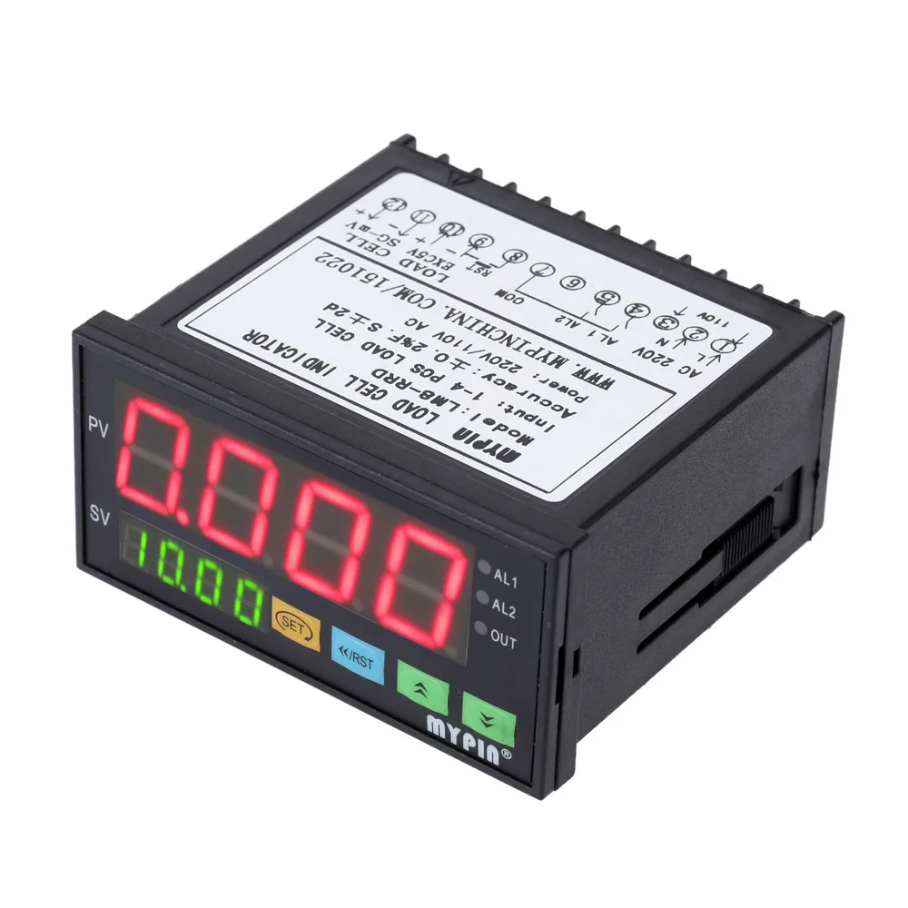 

Digital Weighing Controller With LED Display Load-cells Indicator 1-4 Load Cell Signals Input 2 Relay Output 4