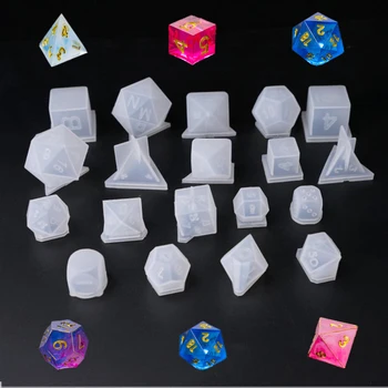 

New Transparent Silicone Mould Dried Flower Resin Decorative Craft DIY dice Mold Epoxy Resin Molds For Jewelry