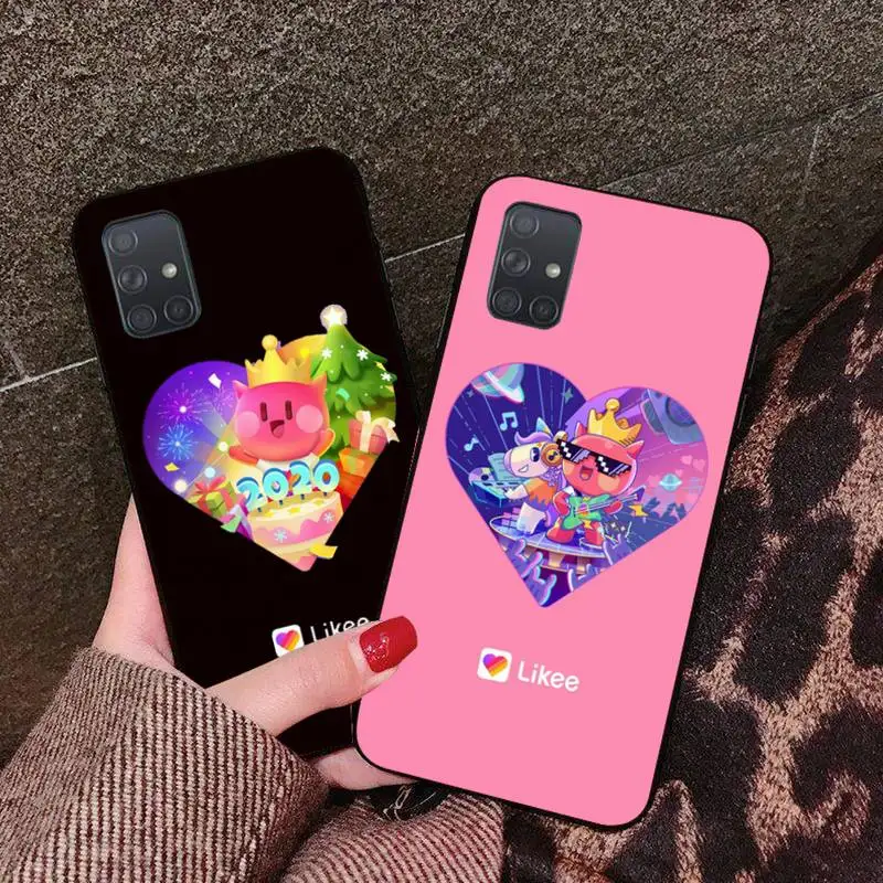 

2020 popular social APP Likee Black TPU Soft Phone Case Cover For Samsung A10 A20 A30 A40 A50 A70 A80 A71 A91 A51 A6 A8 2018