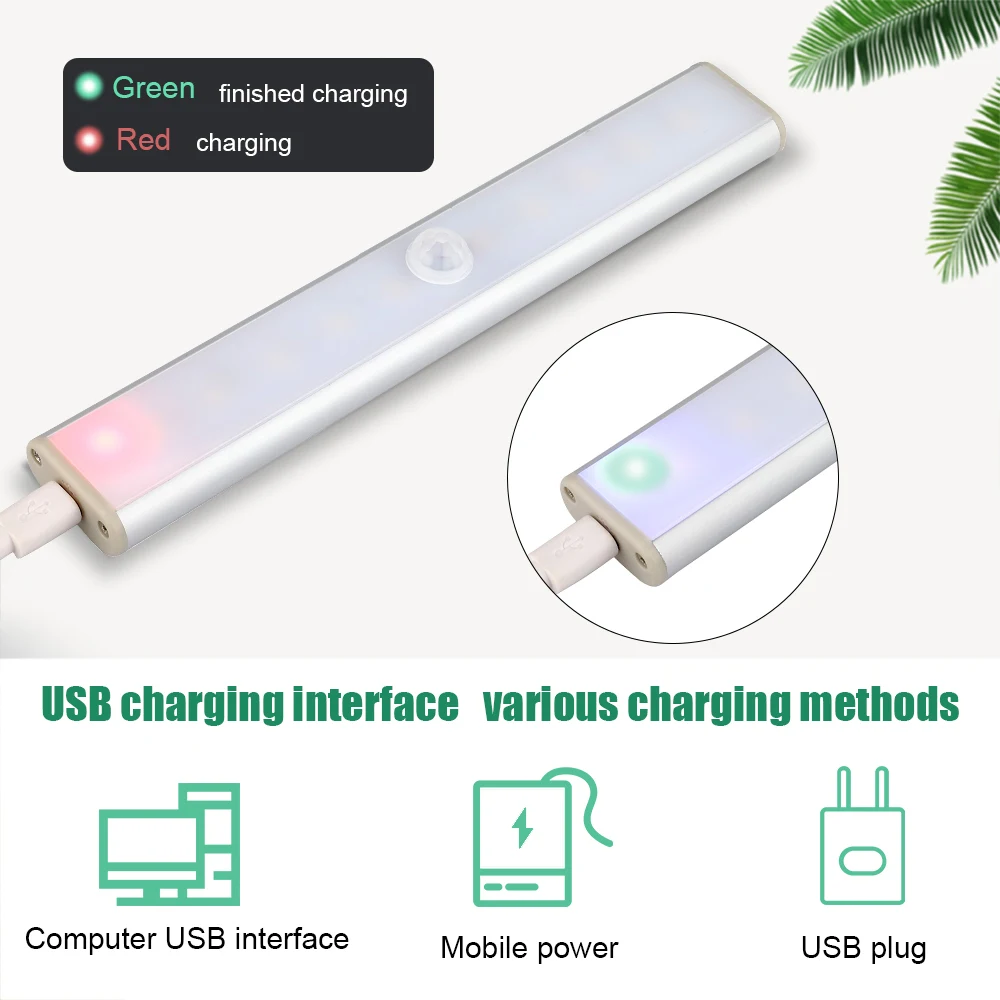  LED Cabinet Light USB Closets Lights 24 LEDs for Wardrobe Cupboard Kitchen Led Night Light Wireless - 4000265868964