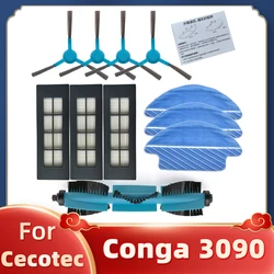 De alto rendimiento principal Cepillo Lateral filtro Hepa Filtro de paño de mopa de Cecotec Conga 3090 piezas de Robot aspirador Accesorios