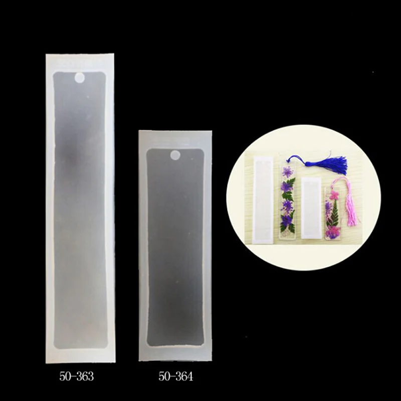 

2 Pcs/Set Rectangle Silicone Bookmark Mold, DIY Bookmark Mould Making Epoxy Resin Jewelry DIY Craft Silicone Transparent Mold