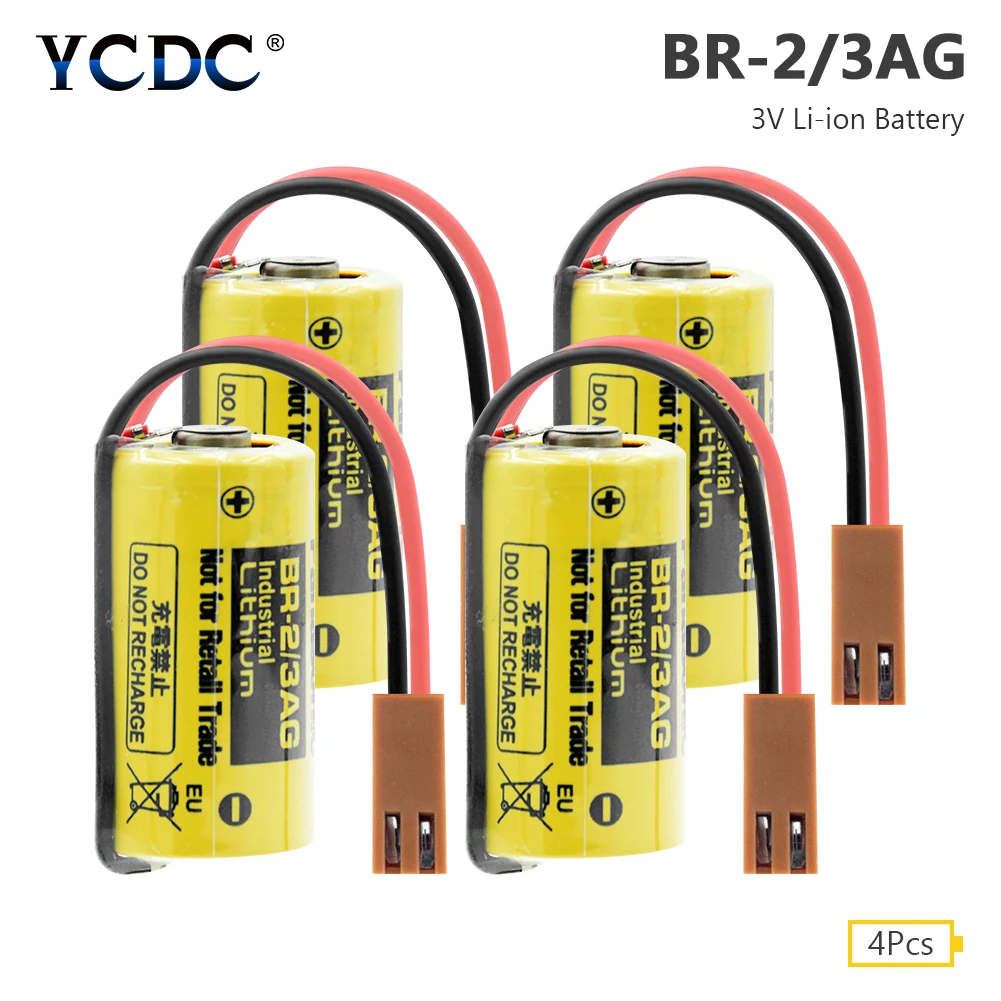 4 шт. литиевая батарея BR 2/3AG 3 в 1200 мАч PLC FANUC управление литий ионные резервные