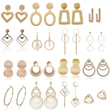 Модные Эффектные серьги, большие геометрические серьги для женщин, Висячие серьги-капли, серьги, современное ювелирное изделие