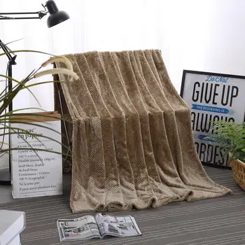 

High quality plush bedspread blanket 200x230cm High Density Super Soft Flannel Blanket to on for the sofa/Bed/Car
