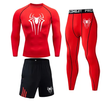 

3Pc Sets Thermal Underwear Men Sets Compression Sweat Quick Drying Long Johns fitness bodybuilding shapers Underwear For Men