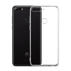 Ultra Clear Thin TPU Silicone Protective Case - Transparent 360° Protection for Huawei Y9 2018 and Enjoy 8 Plus (Clear)