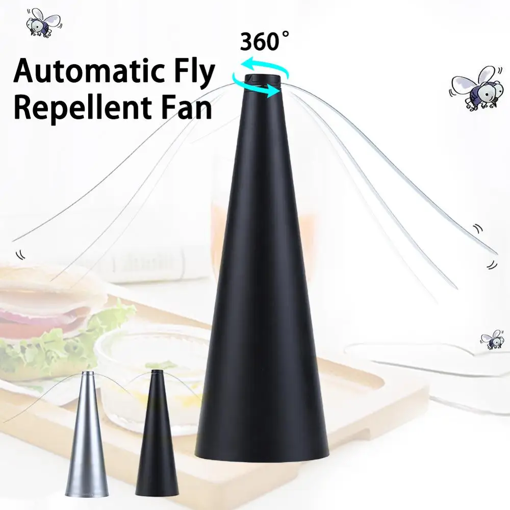 

Automatic Fly Trap Repellent Fan Battery Power Multifunctional Flies Bugs Repellant Device Keep Flies Away From Your Food
