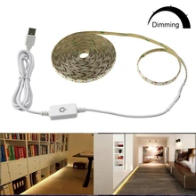 Светодиодный светильник под шкаф для спальни с сенсорным затемняемым шкафом USB DC5V SMD 2835 ночник для спальни шкаф для кухни