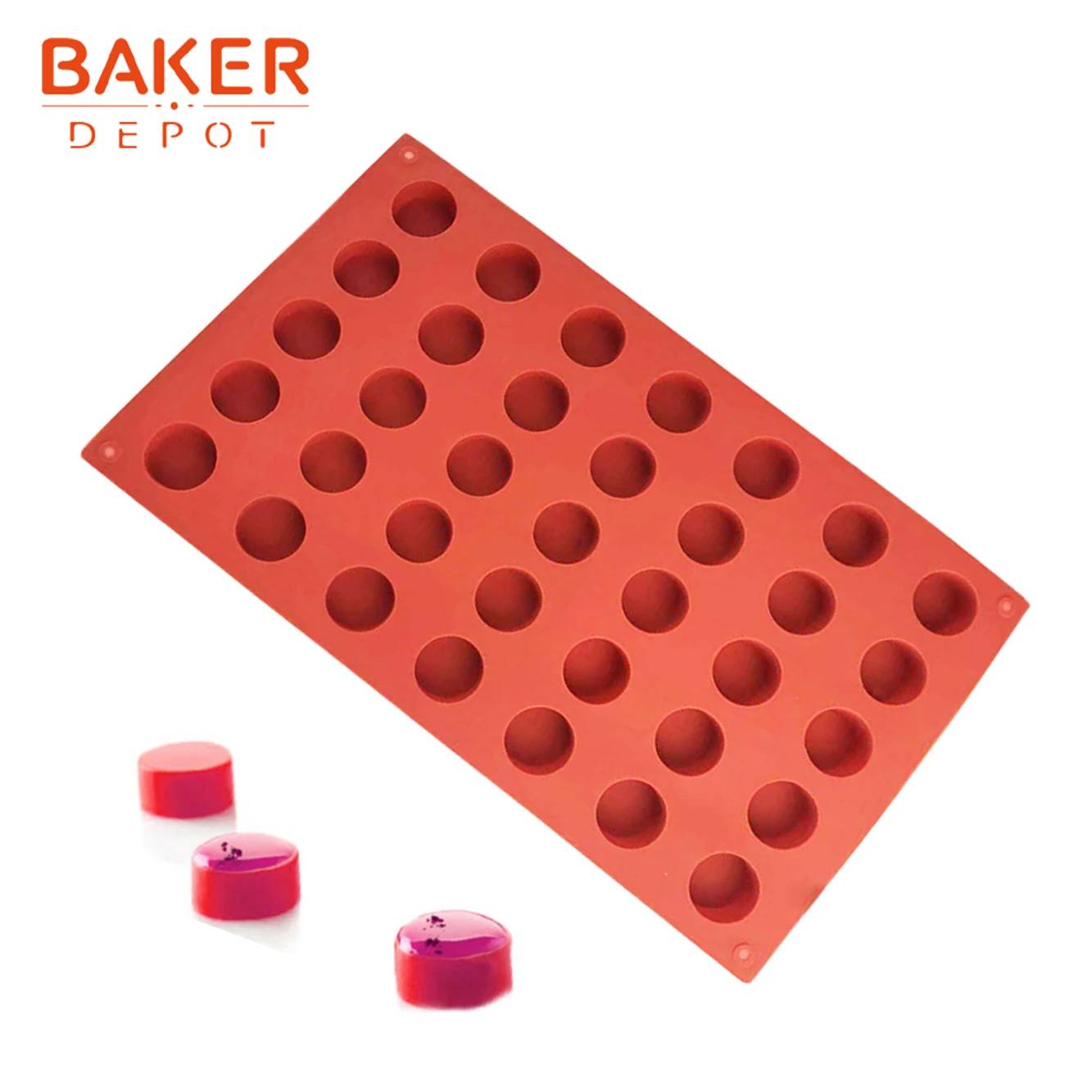 BAKER DEPOT 35 силиконовая форма с кубиками для конфет шоколад круглое печенье Gummy форма кубик льда лоток торт инструмент для украшения DIY Вечерние