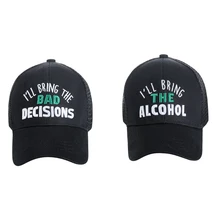 2 шт., кепка с надписью, унисекс, хлопковая регулируемая бейсболка с высоким конским хвостом, Черная кепка, тип 1 и тип 2