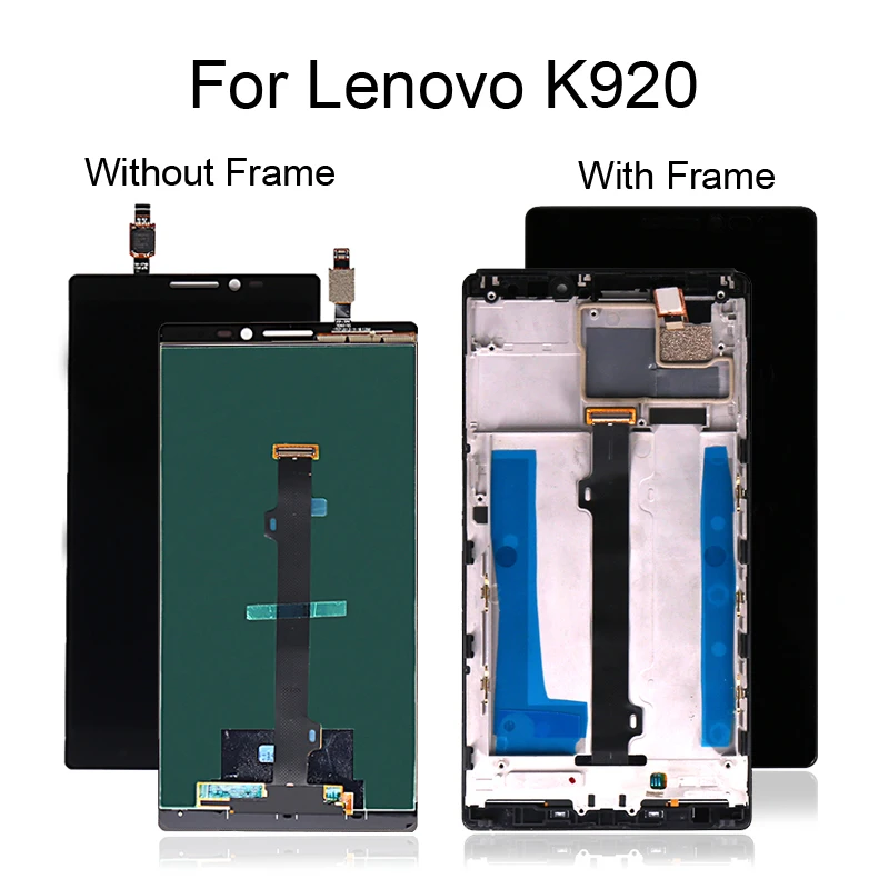 Для Lenovo Vibe Z2 Pro K920 LCD сенсорный экран дигитайзер с рамкой в сборе для дисплей