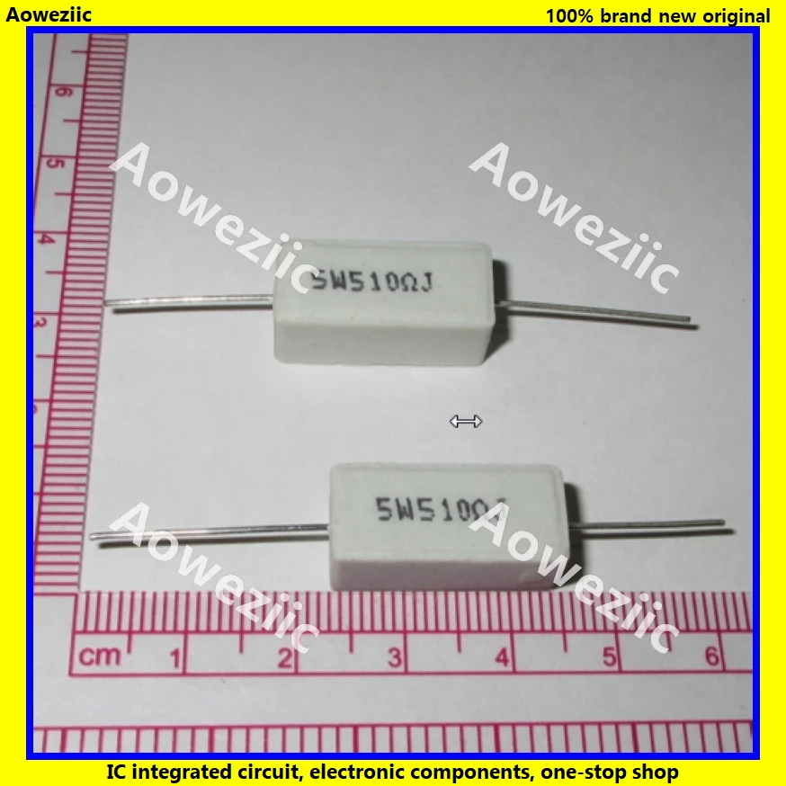

10 шт. горизонтальное сопротивление цемента RX27 5 Вт 510ohm 510R 510RJ 5W510RJ 5 Вт 510RJ керамическое сопротивление точность 5% Сопротивление мощности