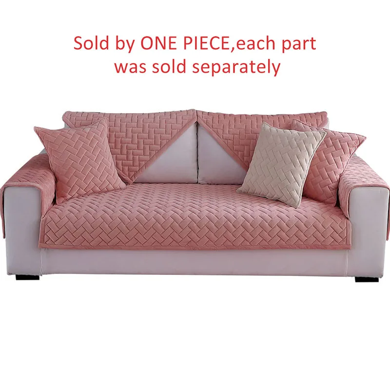 Бархатный полиэстер диванных чехлов для собак домашних животных для малышей противоскользящие диван кресло-кровать чехлов кресло, мебель протектор 1/2/3 местный - Цвет: Pink