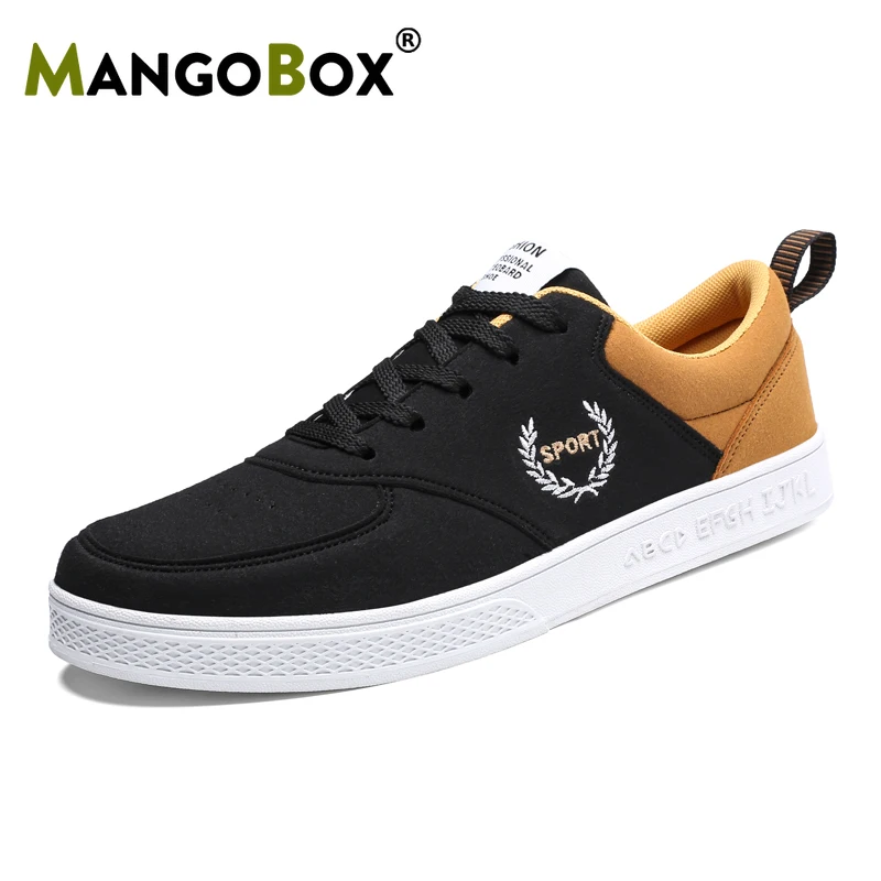 

2019 New Cool Boys Skate Shoes Black Yellow Sports Shoes Mens Trend Flat Shoes Skateboarding Big Size 38-47 Sports Shoes For Men