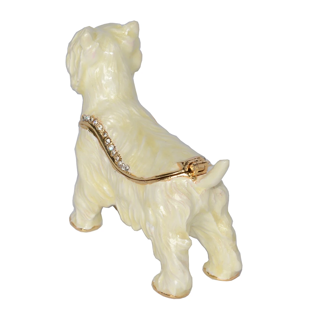 Westie Dog Trinket Jewelry, Keepsake Box, Miniature Sculpture, Birthday Gift