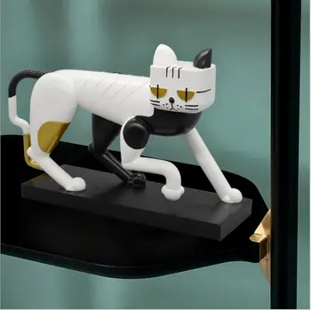 

Nordic Luxury Animal Abstract Cat Resin Accessories Home Livingroom Desktop Sculpture Crafts Coffee Table Figurines Decoration