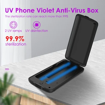 

X40 UV Smartphone Sanitizer Wireless Charger UV-C Light Disinfection Sterilizer for Mask Phone Earphone Watch