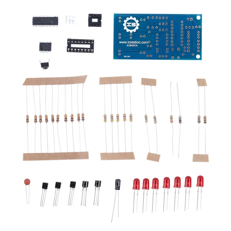 Горячие HG-электронные кости NE555 CD4017 DIY Kit 5 мм красные светодиоды 4 5-5 в ICSK057A