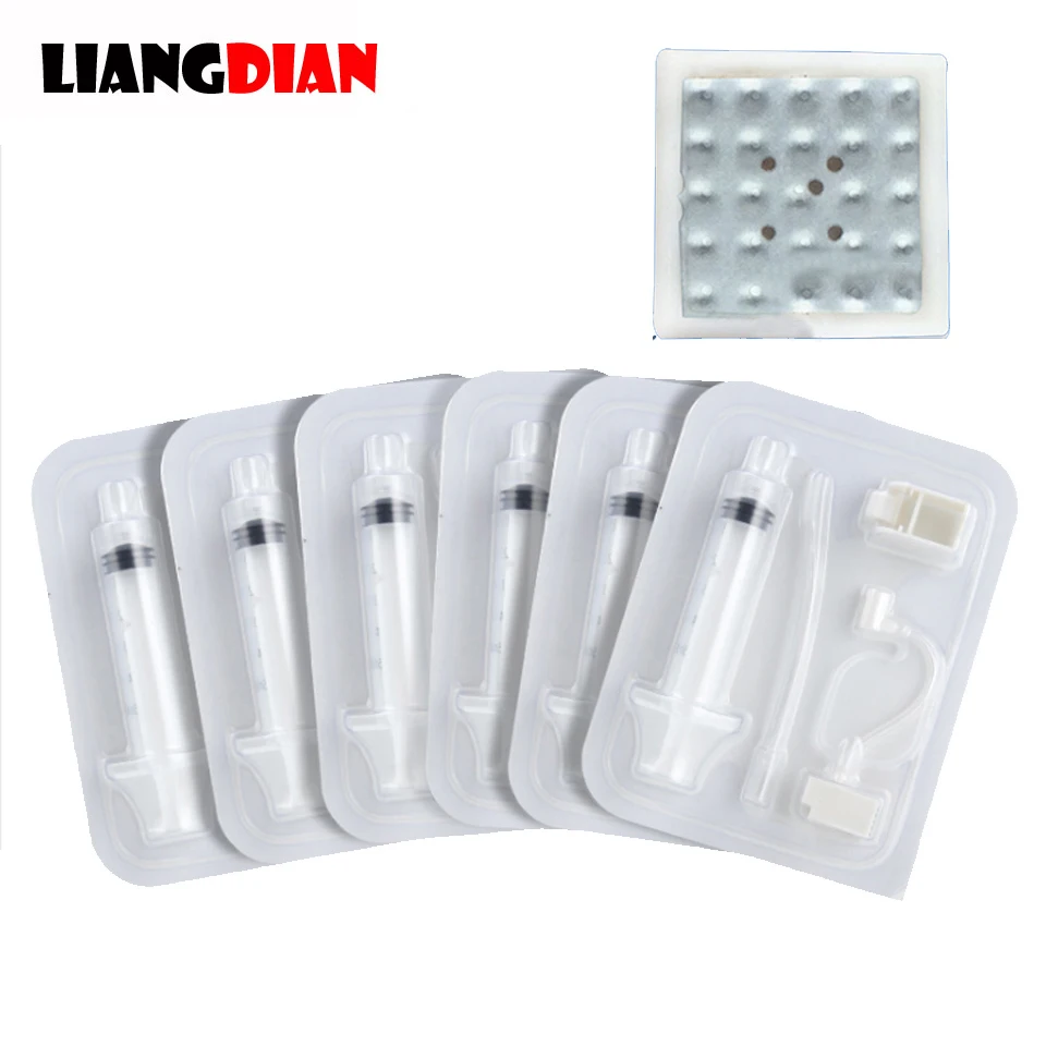 

50PCS Disposable Photon 25D Vanadium Titanium Crystal Injection Syringe Needle-free Tubing Aesthetic Facial Restoration Gun