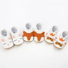 Детские кроссовки; обувь для новорожденных; обувь для малышей; мокасины из мягкой искусственной кожи; модная обувь с рисунком льва лисы и руббит