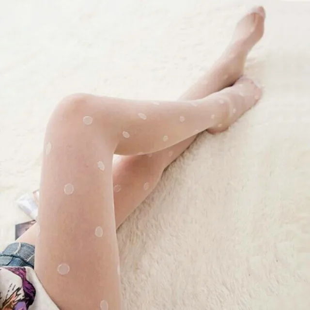 Женские колготки сексуальные прозрачное кружевное белье чулки в крупный горошек