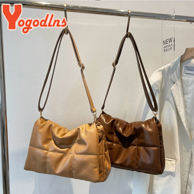 Space Cotton Shoulder Bag Women Soft Down Quilted Crossbody Bag Brands Flap Satchel Bag Designer Bags winter warm